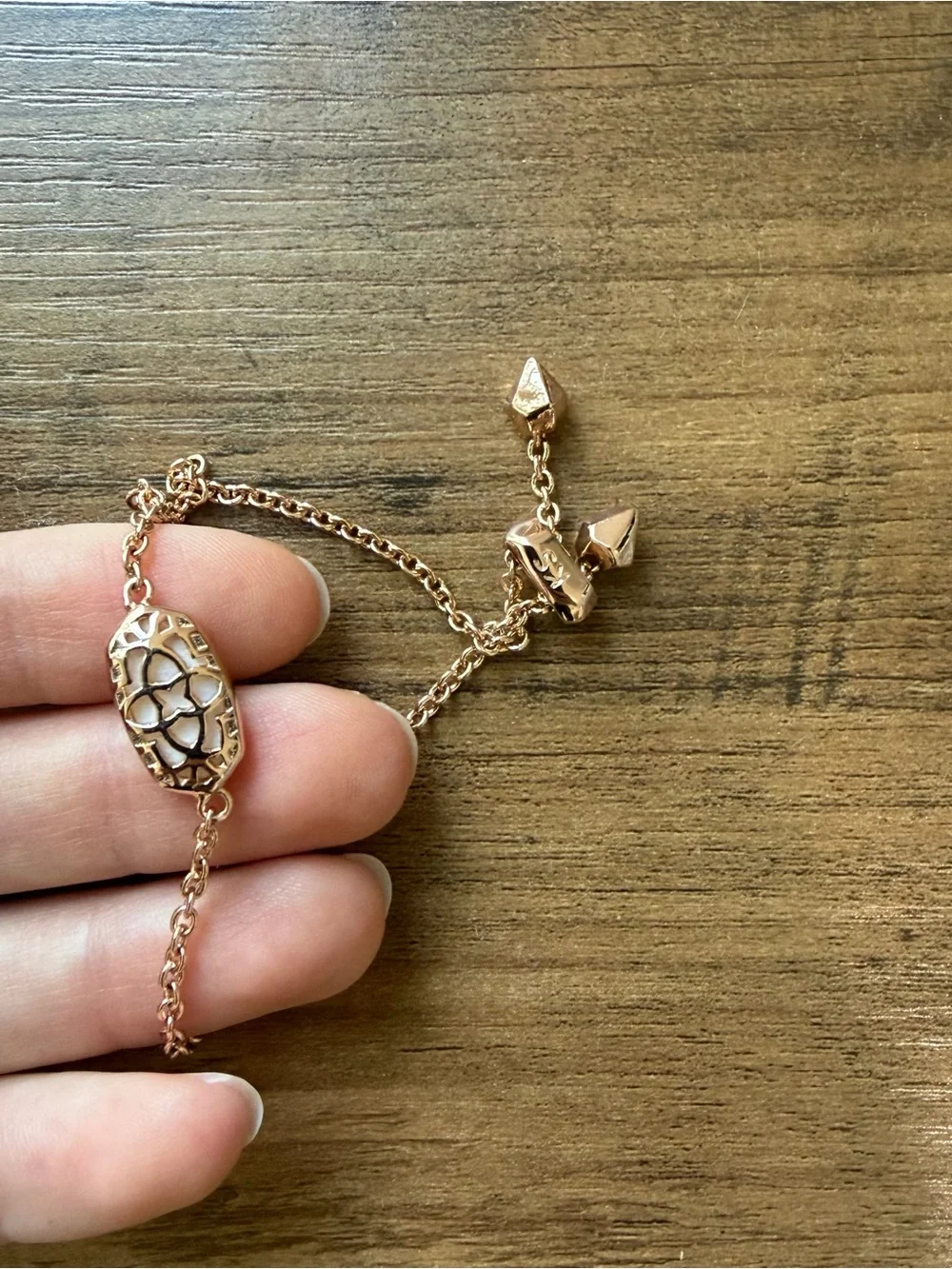 Kendra Scott Adjustable Bracelet with White Stone
